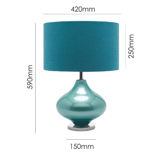 topaz blue table lamp
