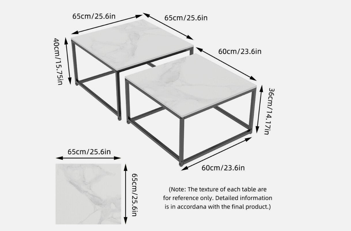 Ruben Square Nested Coffee Table Set