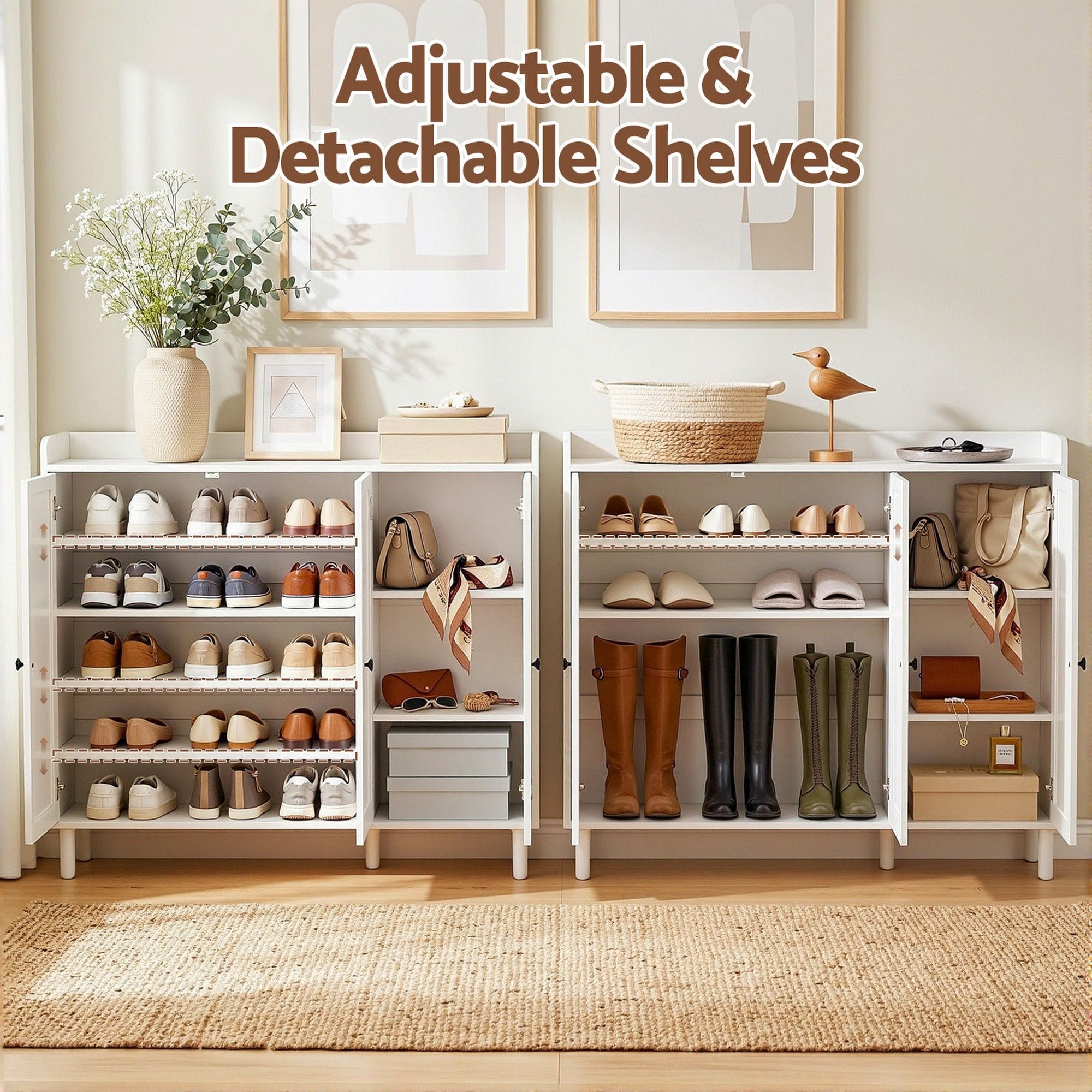 Sophia Shoe Storage Cabinet White - Image 8