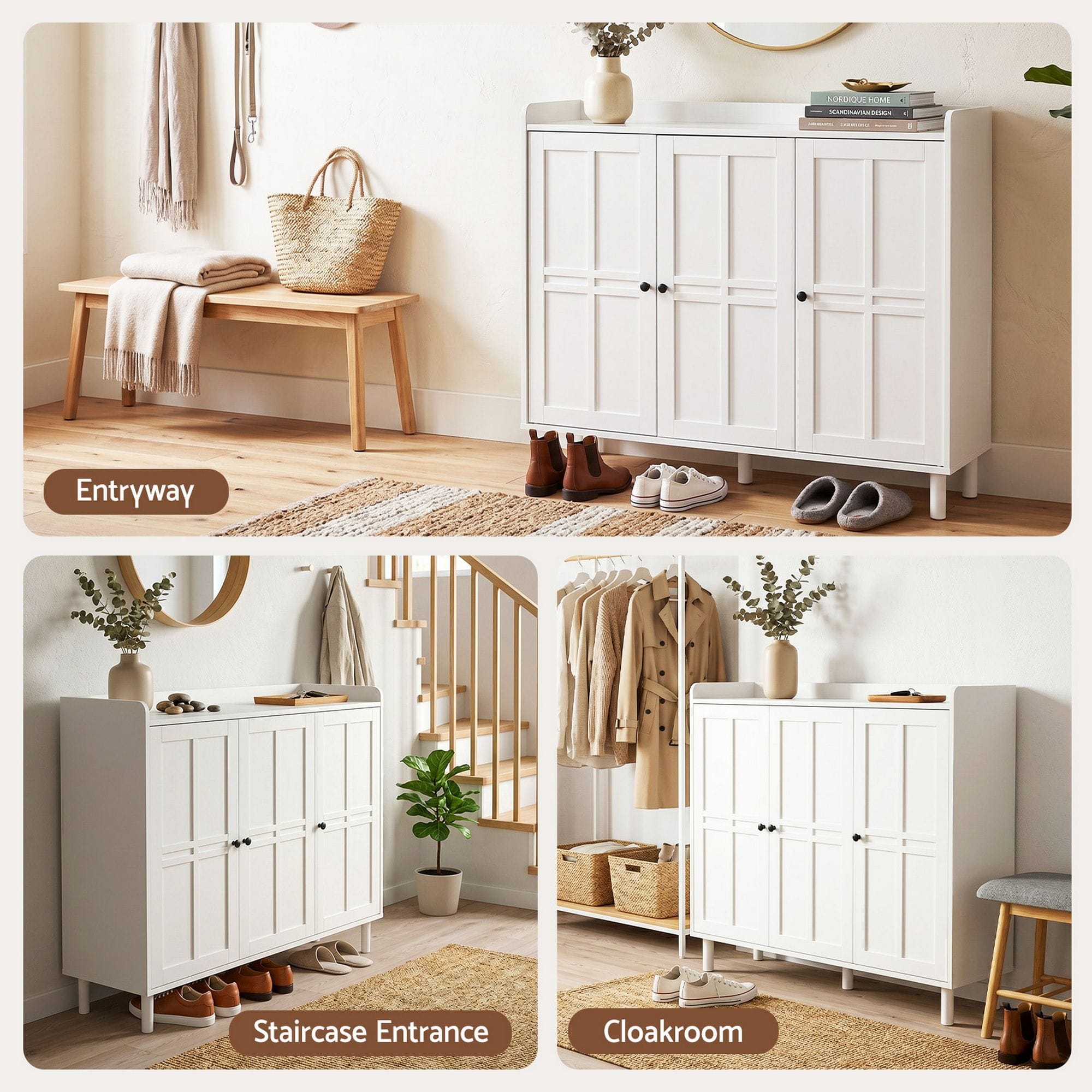 Sophia Shoe Storage Cabinet White - Image 4