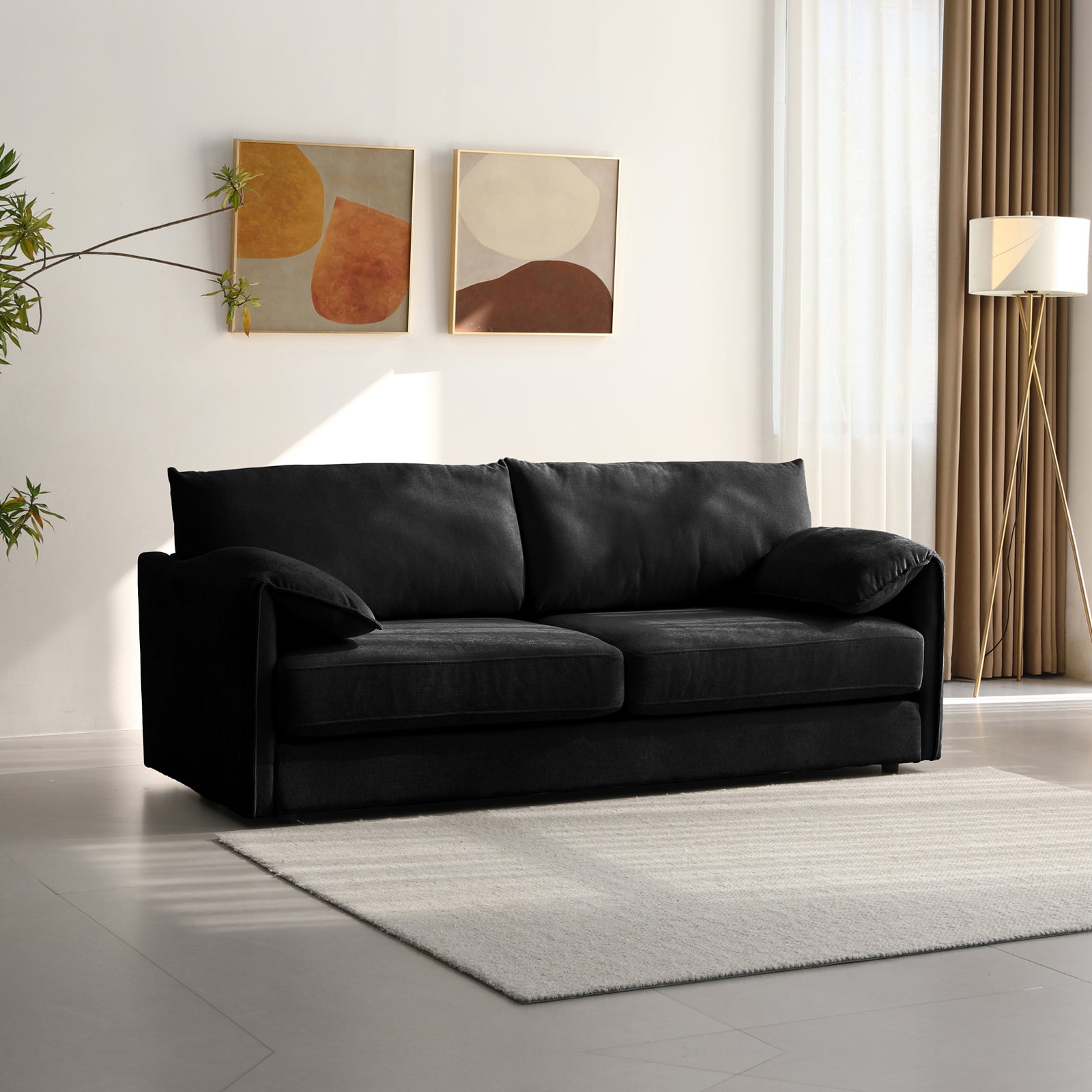 black sofa bed