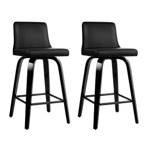 Sylvester Bar Stool Black 2 Set