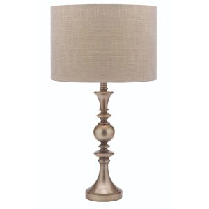 Callia Pewter Linen Sand Table Lamp