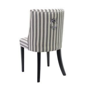 Ophelia Dining Chair Black White Stripe