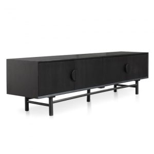 Freya 210cm Entertainment TV Unit Black